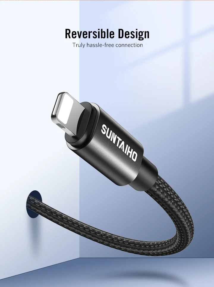 Suntaiho 2.4A usb кабель для айфона X зарядный кабель для айфона XR MAX XS 8 7 6 plus 5 s USB кабель для передачи данных телефонный провод для быстрой зарядки