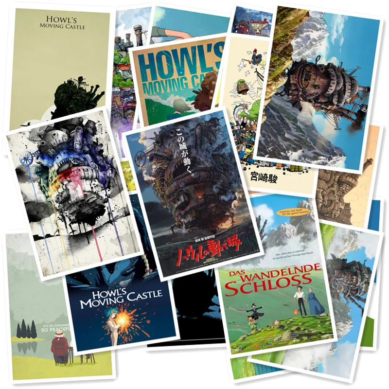 

A1-30 Howl's Moving Castle 20/pcs PVC Series Sticker Home Decor Fridge Styling Wall Travel Suitcase Graffiti Styling