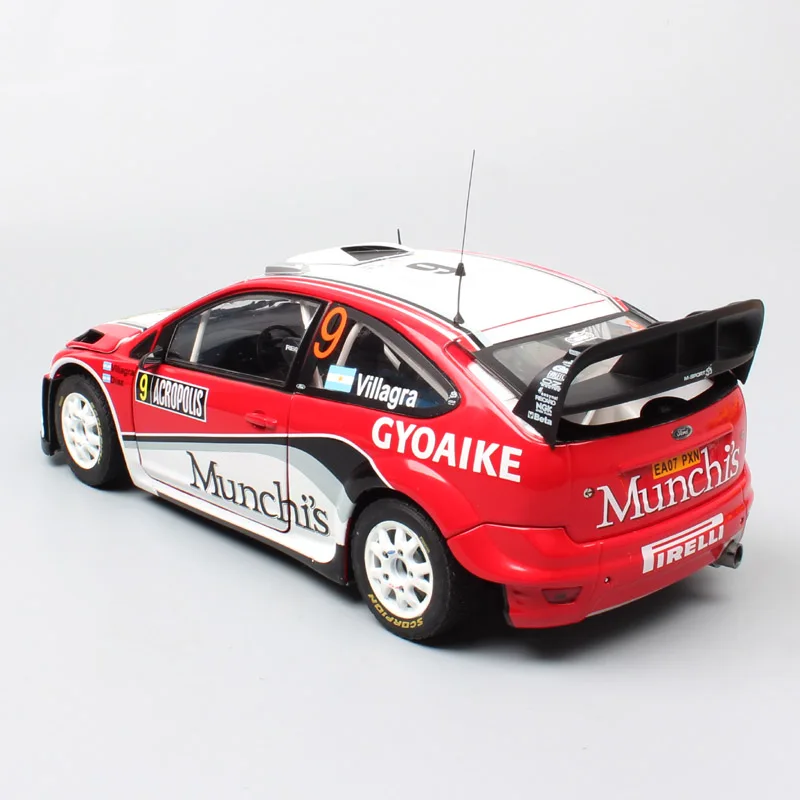 Малыш 1 18 Sunstar большой Ford RS WRC 2008 ралли Acropol Спортивные Гонки № 9 F. Villagra литье под давлением модель автомобиля масштаб игрушка в подарок