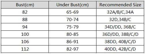 Syrokan Size Chart