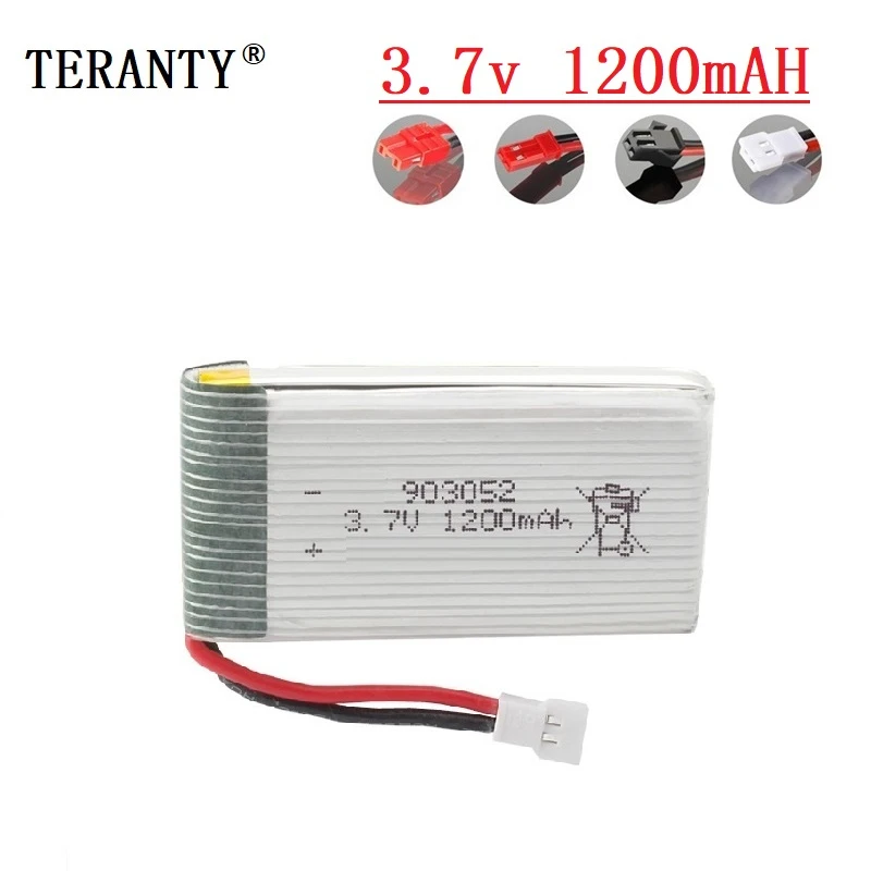 

903052 1200mah Rechargeable Battery For Syma X5 X5C X5sw X5sc X5s X5sc -1 X5hw X5uw M18 H5P Rc Quadcopter 3.7v Lipo Battery 1pcs