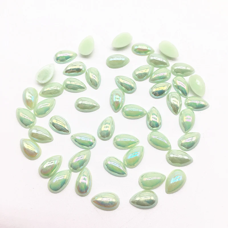 6x10/8x12/10x14/13x18mm Flatback Half Teardrop Shape Plastic ABS Imitation Pearl Beads For Jewelry Craft Scrapbook Decoration