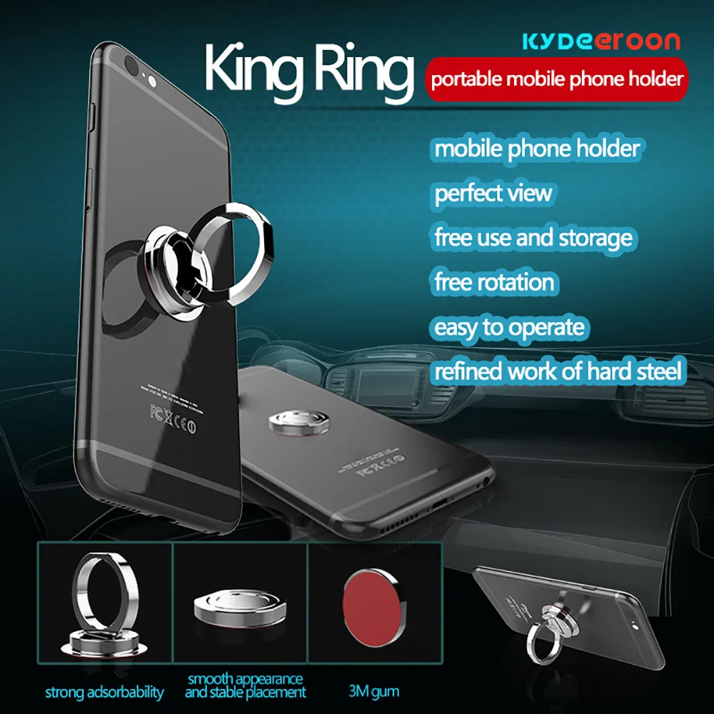 

360 Degree Multifunction Mobile Phone Magnetic Ring Holder Holds Smartphone Stand Phone Holder Ring Anillo Movil Soporte