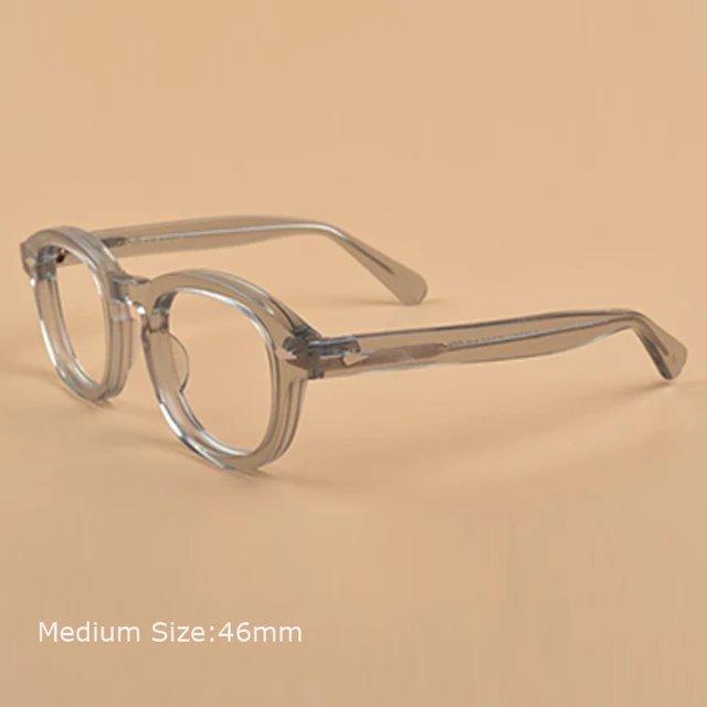 Johnny Depp Optical Spectacle Frame Eyeglasses Men Lemtosh Style With Case&Box Computer Clear Lens Eyeglasses Frame Male YQ550 C3 46mm