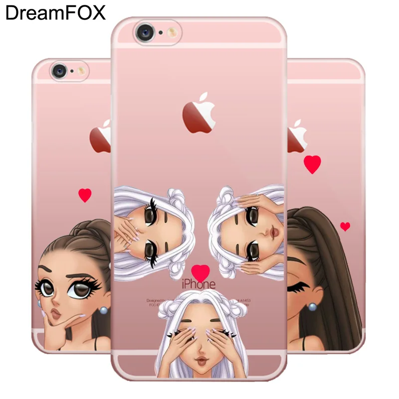

DREAMFOX M161 Ariana Grande Cartoon Soft TPU Silicone Case Cover For Apple iPhone X XR XS Max 8 7 6 6S Plus 5 5S SE 5C 4 4S