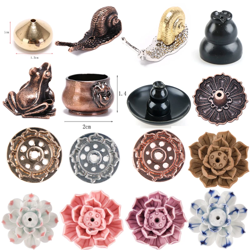 

Lotus Flower Snail Frog Waterdrop Lion Ants Shape Incense Sticks And Coil Incense Burner Censer High Incense Plug
