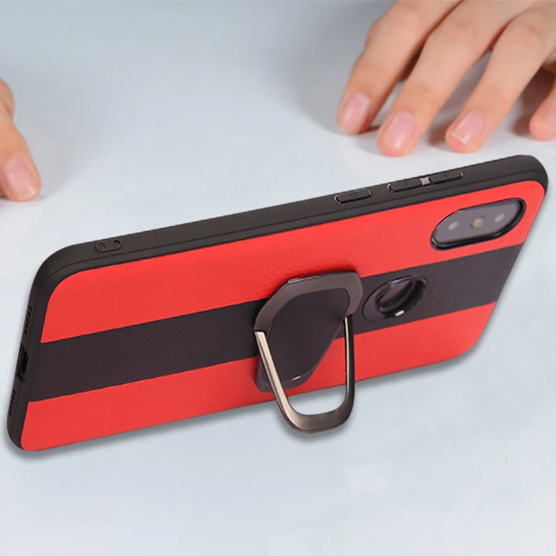 Luxury Car Phone Case For Xiaomi Mi 9 8 A1 A2 Lite 5X 6X Mix 2S Max 3 TPU Edge Rotating Bracket Ring For Redmi Note 7 5 6 Pro 6A