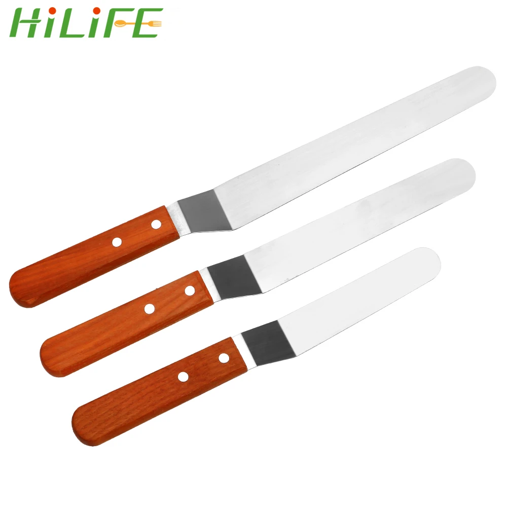 

HILIFE Cake Cream Knife Butter Spreader Spatula Kitchen Smoother Stainless Steel Fondant Pastry Cake Decor