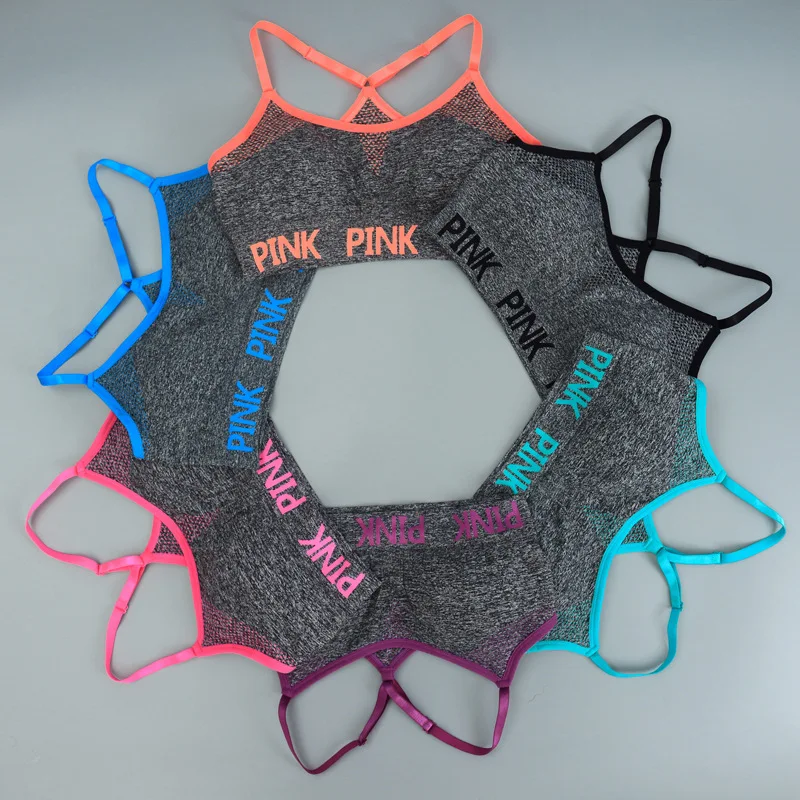 Women Sports Crop Top Padded Bra Top font b Fitness b font Brassiere Women s Push