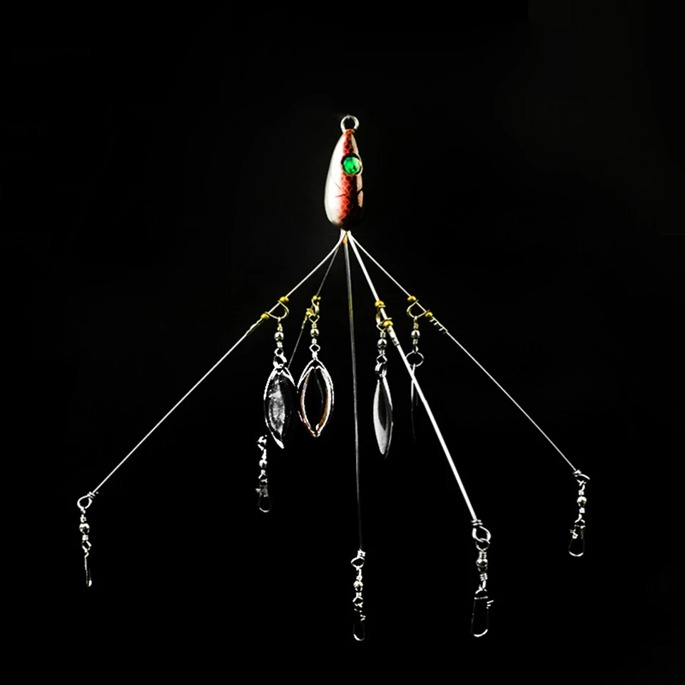 WALK FISH 1PCS Alabama Umbrella Fishing Rig Lure 21.5cm 18g Fishing Lure Stainless Snap Swivel with Spinner Seafishing owner 52567 18 hooked snap swivel 9 шт