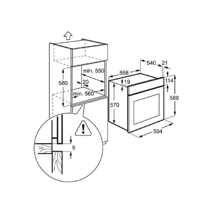 Встроенный духовой шкаф Electrolux EZB55420AK