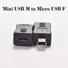 1PC4 Type Black Straight L Shape Micro Mini USB Female to Mini Micro USB Male Adapter
