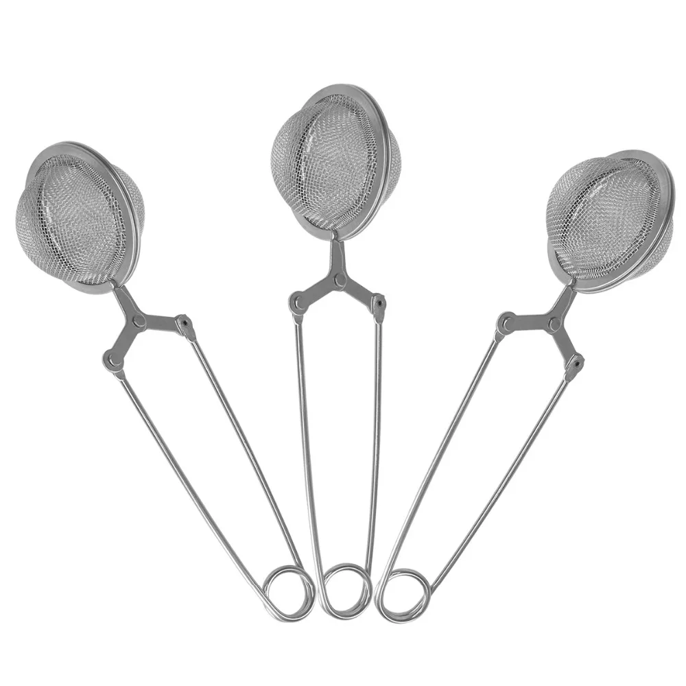 

3 Pcs/Lot Convenient stainless steel Handle Tea Infuser Fine Mesh Tea Ball Infuser Tea Strainer Filter Teaware Sets tool