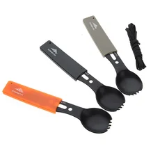 Кухонная посуда ложка Вилка открывалка для бутылок портативный многофункциональный инструмент для кемпинга безопасность и выживания Прочный из нержавеющей стали для выживания комплект