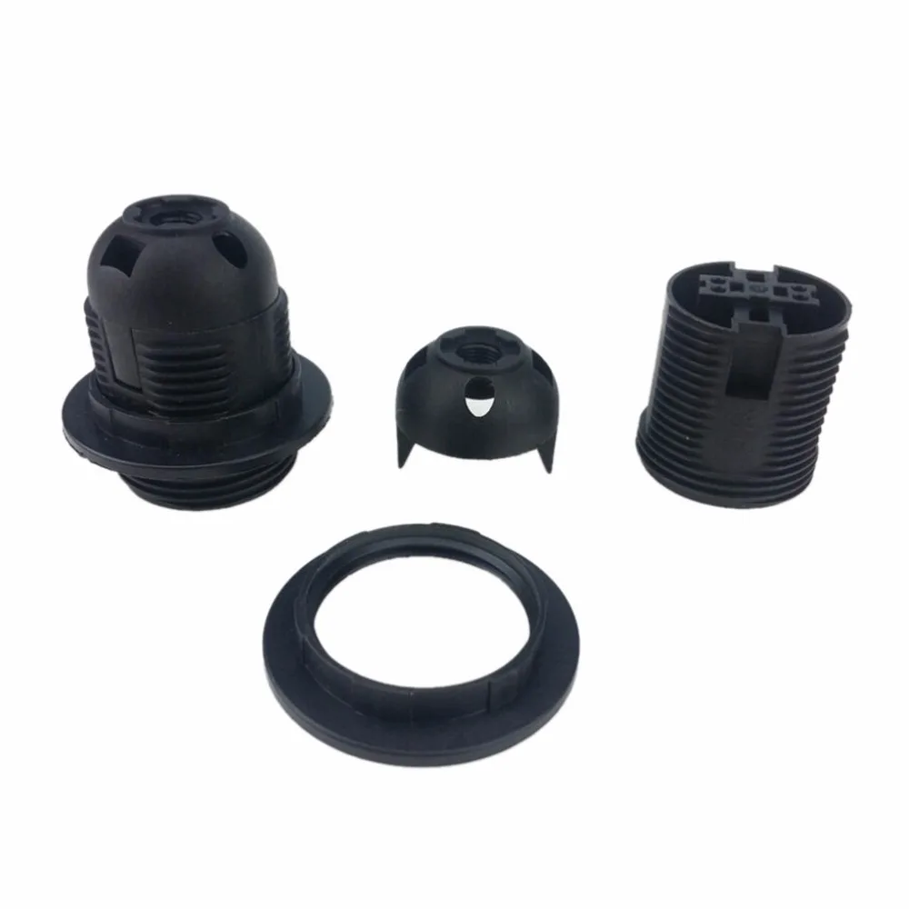 2Pcs shade Ring for E27 LightBulb Base Plastic Full Screw Lamp Holder