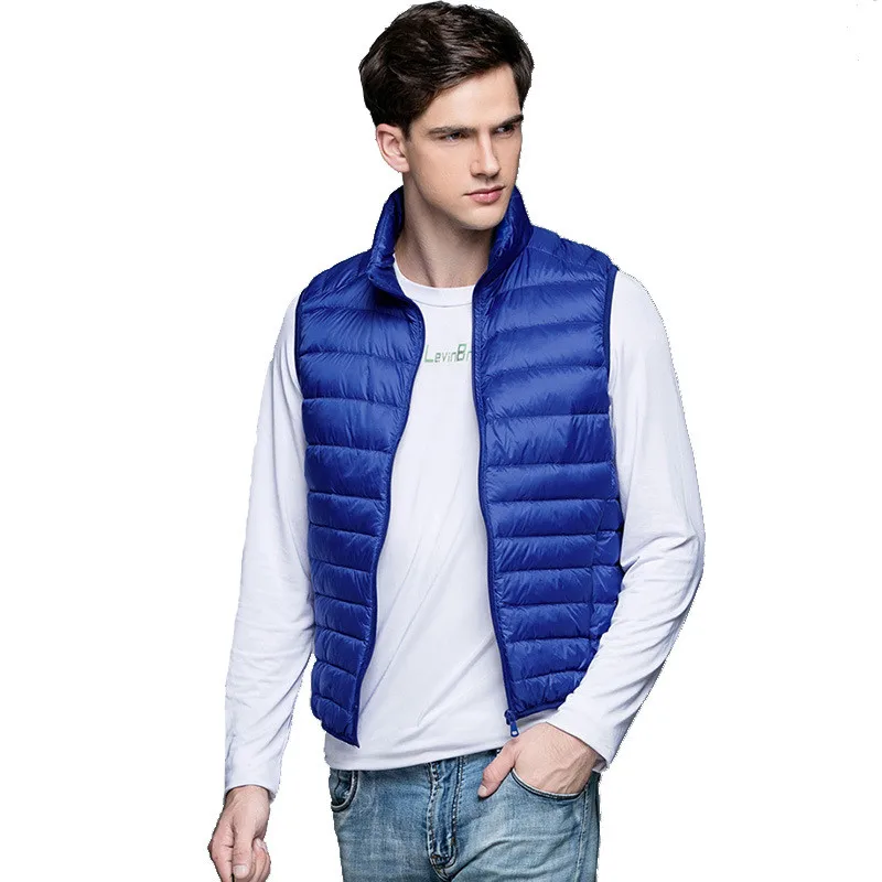 Новинка 2018 Jaqueta Masculina Inverno мужской жилет на утином пуху ультра легкие куртки