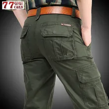 Повседневные брюки, мужская верхняя одежда, хлопок, мульти-карманы, мешковатые тактические брюки, плюс размер 44, комбинезоны, прямые армейские военные брюки карго