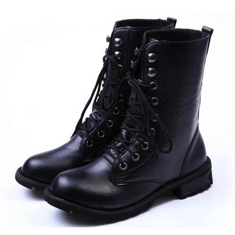 

2015 Women Boots Lace-Up New Fashion Riding Boots Solid 2 Style Fur Boots Size Plus 35-42 Student Shoes XWX2823