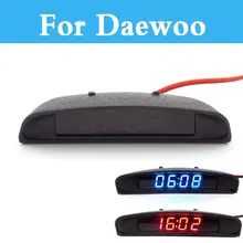 12 V 3 En 1 Coche Estilo Reloj Digital Termómetro Tiempo Volt Batería Para Nubira Daewoo Winstorm Temp Sens Tosca Matiz Nexia