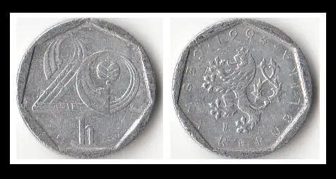 

Czech Republic 20 Hz Coin EU 100% real and Original European Coins for Personal Collection old