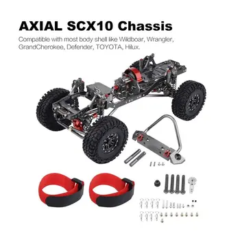 

RC Racing CNC Aluminum Metal and Carbon Frame for RC Car 1/10 AXIAL SCX10 Chassis 313mm Wheelbase Vehicle Crawler Cars Parts