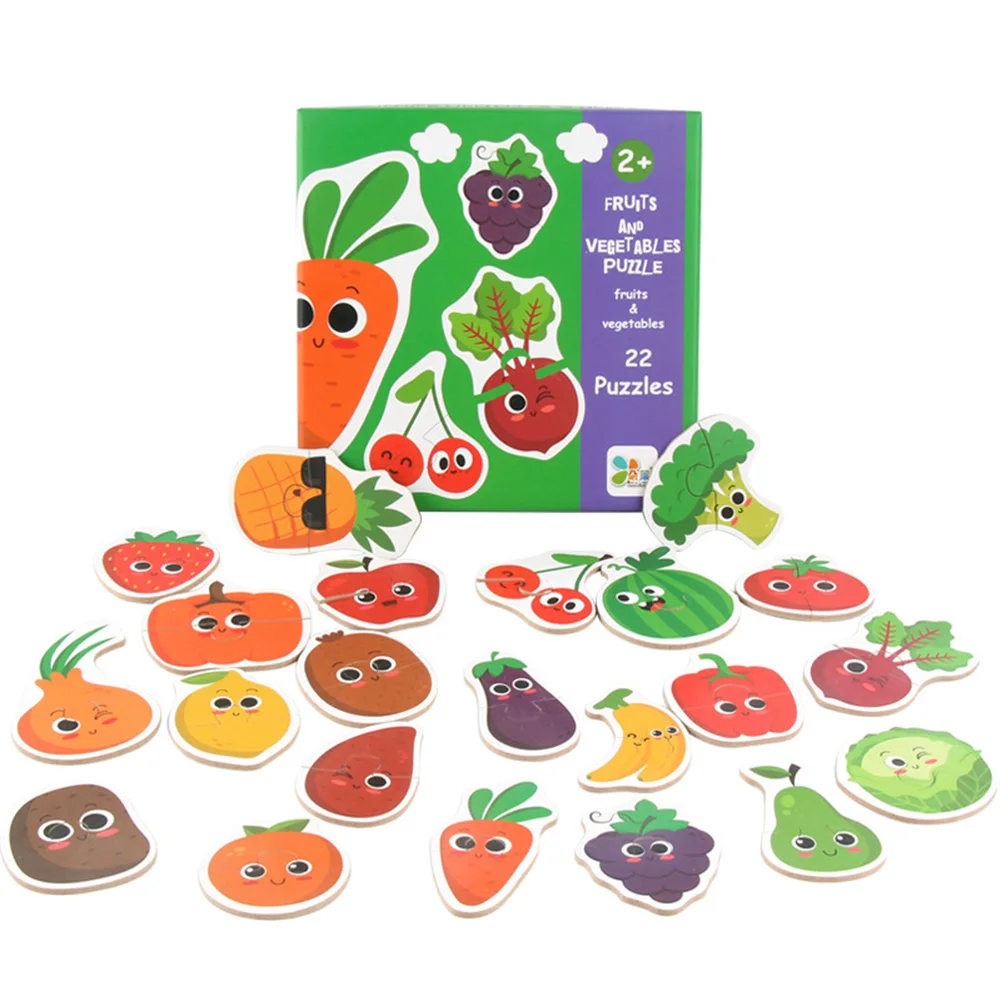 

Educational Toy Children Birthday Gift Matching Games Colorful Blocks Card Jigsaw For Kids Cartoon Words Wooden Cute Animal