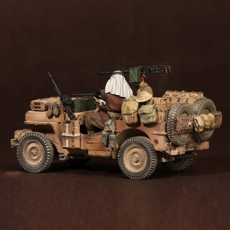 1/35 весы Неокрашенная Смола рисунок Jeep crew 2 Коллекция фигурок фигурка