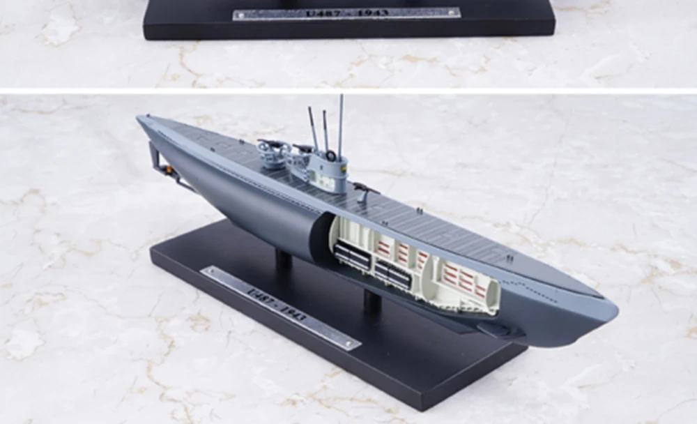 Детские игрушки 1/350 масштаб Атлас U487-1943 Второй мировой войны модель подводного корабля Коллекционная модель 1/350 Масштаб Модель корабля игрушка подарок