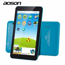 Blue color AOSON M753 7 Inch kids Tablet PC Android 6.0 Marshmallow Quad-core IPS HD Touch Screen 1024*600 1GB+16GB dual camera