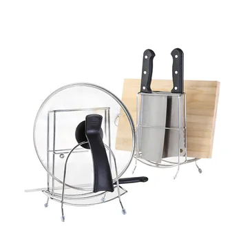 

Kitchen Stainless Steel Tableware Racks Shelve Storage Rack Multifunction Drain Rack Pot Pan Cover Cutting Board Storage Shelf