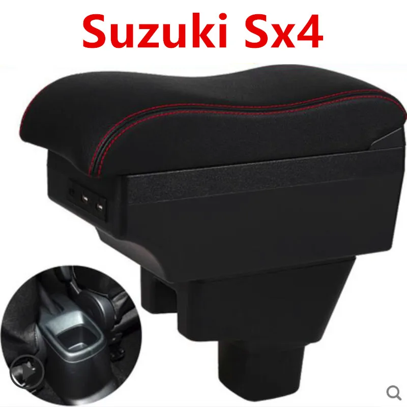 Goede Voor Suzuki SX4 Armsteun Doos Centrale Winkel Inhoud Doos Met Bekerhouder Asbak Decoratie Producten Accessoires Met Usb Interface