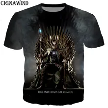 Модные Забавные футболки для мужчин/женщин сезон Игры престолов/marvel Мстители локи 3d Футболка с принтом Harajuku футболка уличная одежда топы