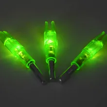 12 шт. освещенная nock блочного Лука светодиодная освещенная стрелка Nock зеленый/синий/красный для стрельбы из лука