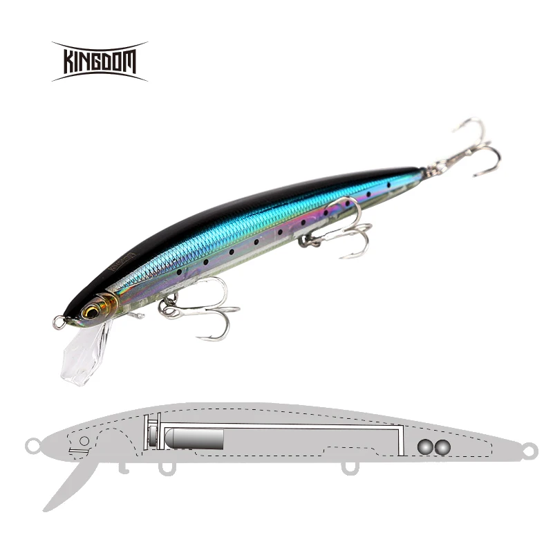 

Kingdom Fishing Lure Jerkbait Suspending Minnow 115mm 12.5g Magnet System Hard Bait Fishing Wobbler Fishing Tackle Model 5384