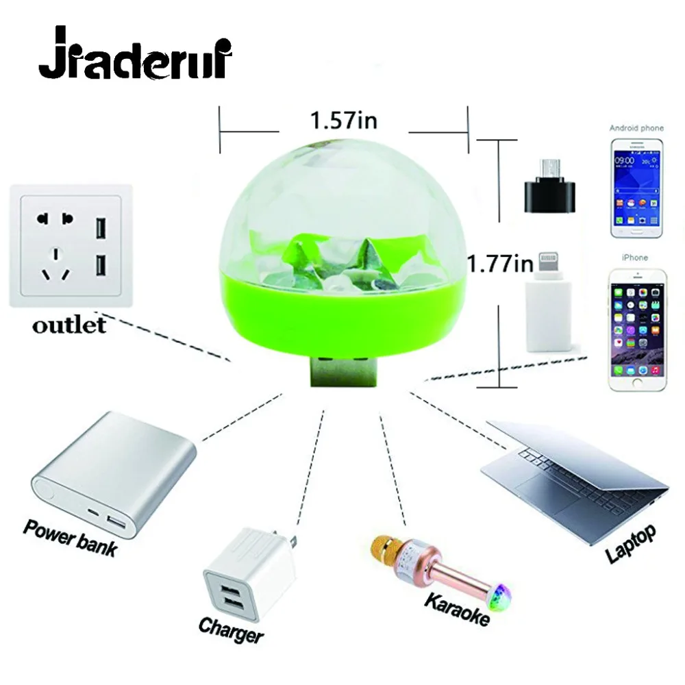 Jiaderui RGB мини LED диско шар сценический свет USB Свадебная вечеринка Декор KTV