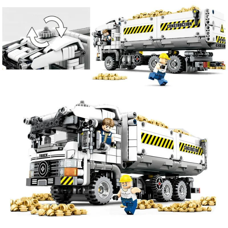 

Technic Engineering Truck Building Blocks compatible with Vehicle Car Bricks Educational DIY Toys for Children Christmas Gifts