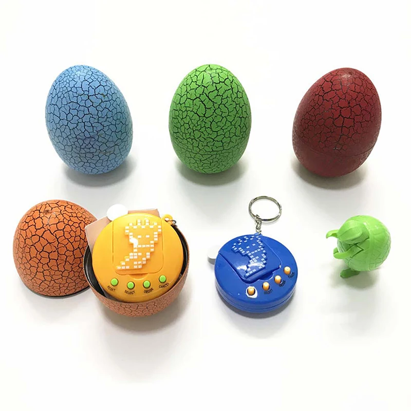

2019 Multi-Colors Dinosaur Egg Tumbler Virtual Cyber Pets Electronic Digital E-pet Retro Handheld Game Machine Toys For Childen