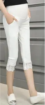 Материнство брюки леггинсы брюки рода летом носить тонкие верхней одежды держатель карандаш живота брюки ноги досуг летние брюки - Цвет: 4 white