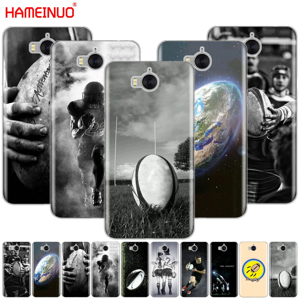 HAMEINUO الرجبي الكرة الرياضة الهاتف الخليوي غطاء حالة ل huawei honor 3C 4X 4C 5C 5X6 7 Y3 Y6 y5 2 II Y560 2017