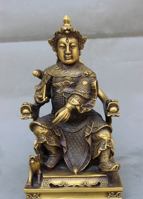 

S5303 13" Chinese Bronze Immortal Er Lang Yang Jian Er Lang Shen God General Statue D0318