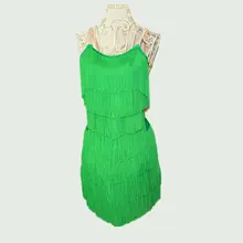 Высокое качество на заказ по индивидуальному заказу Бахрома Кисточкой латинские Румба ча-ча Румба платье для самбы