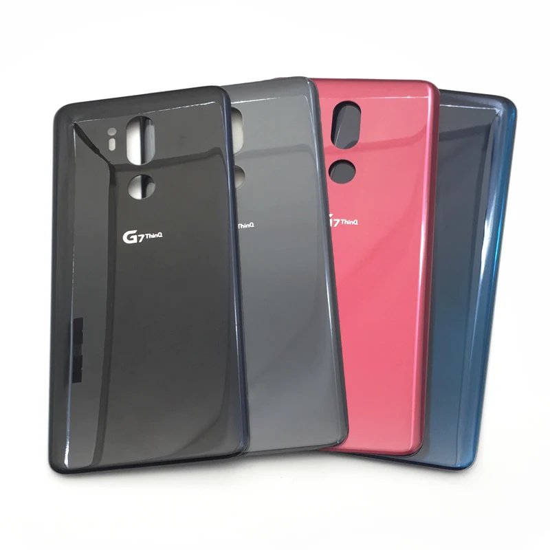 Для LG G7 thinQ G7+ G710EM Задняя стеклянная крышка задняя батарея замена двери