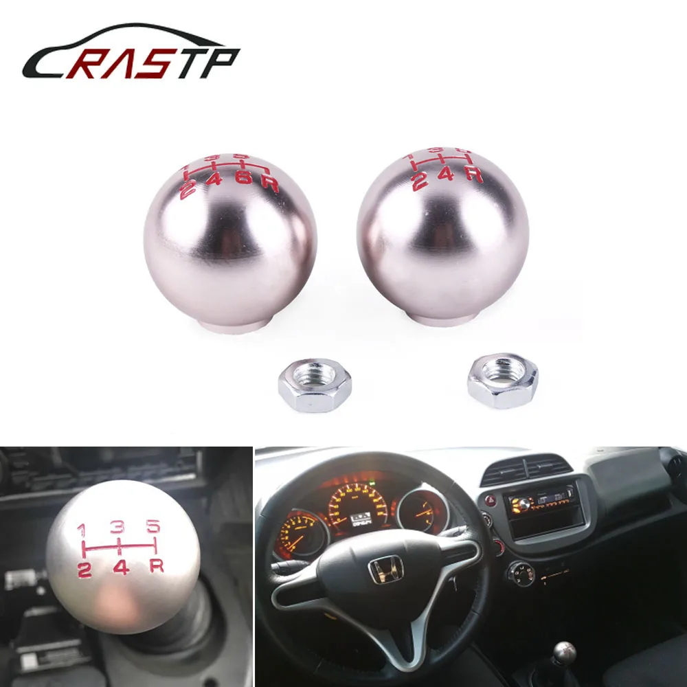 

RASTP-Fashion Design 1Pcs 5 Speed/6 Speed Aluminum Round Gear Shift Knob Manual Transmission with Screw for Honda Civic RS-SFN05