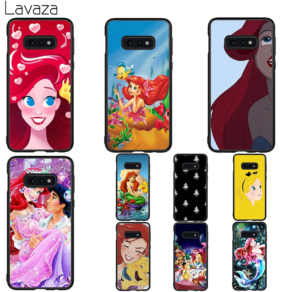 Lavaza Princess Ariel Soft Case for Galaxy A3 A5 2016 2017 A6 plus A7 A8 A9 J6 2018 A10 30 40 50 70 |