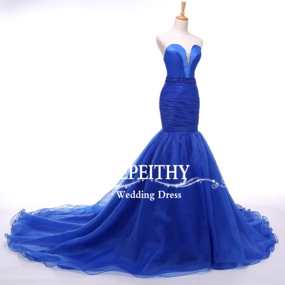 organza royal blue side