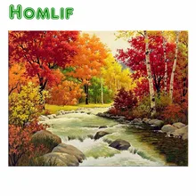Алмазная картина на заказ, полный пейзаж, осенний лес, алмазная вышивка eid mubarak Бриллиантовая мозаика с изображениями eigen foto rose