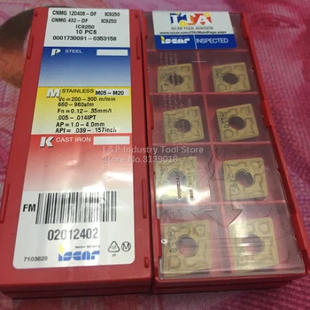 

New Original ISCAR Inspected CNMG120408-DF IC9250 Carbide Inserts CNMG120408DF IC9250 Manufacture Tool Free Shipping