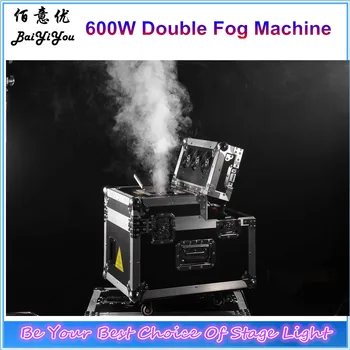 

1pcs 600w Dual Fog Haze Machine/New 600w Double Smoke Hazer Machine Fog Smoke Machine Dmx512 With Flight Case