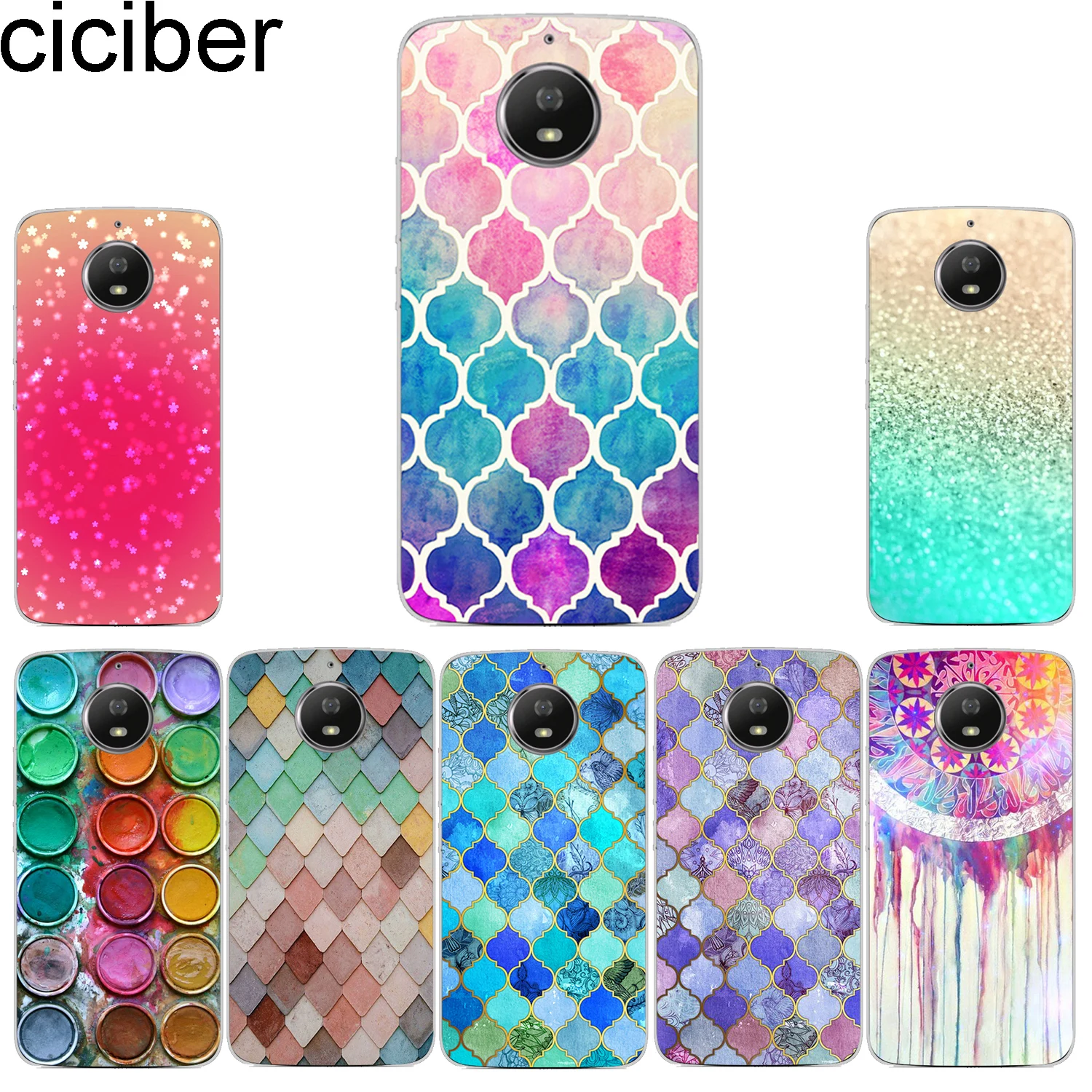

ciciber Phone Case for Motorola Moto G6 G5 G4 G5S M Soft TPU for Moto E5 E4 Z2 Z3 C Play Plus Go X4 One Power Back Cover Funda