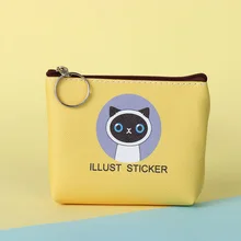 Модный женский мини-кошелек с милой девочкой из мультфильма Зебра Слон на молнии портмоне Портативная сумка для мелочи сумка для наушников